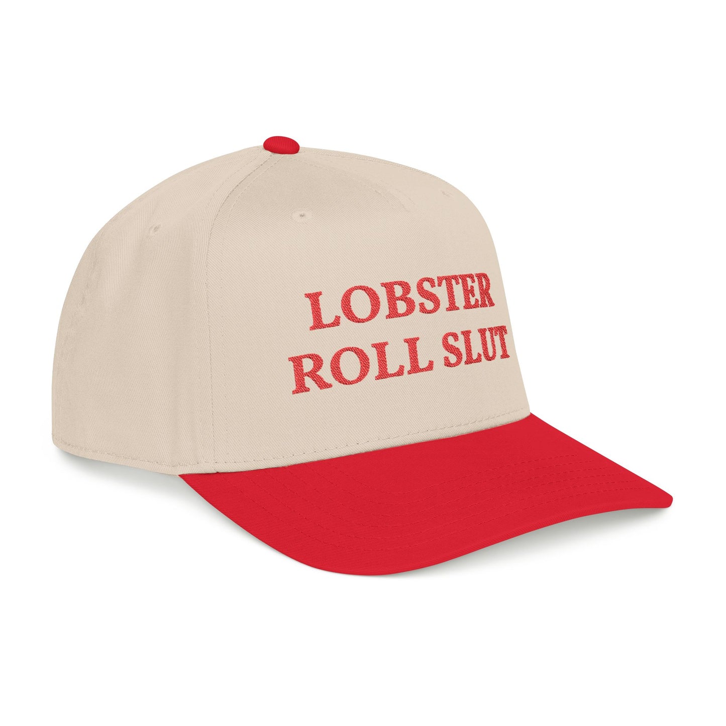 Lobster Roll Slut Natural/Red Snapback Hat
