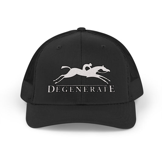 Degenerate Black Snapback Trucker Hat