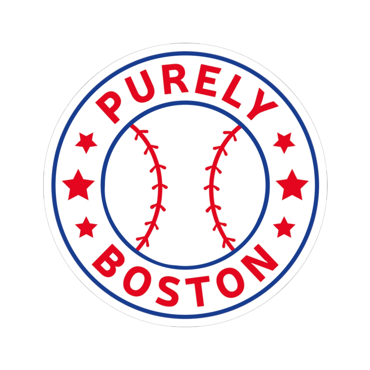 Purely Boston Baseball Logo Sticker