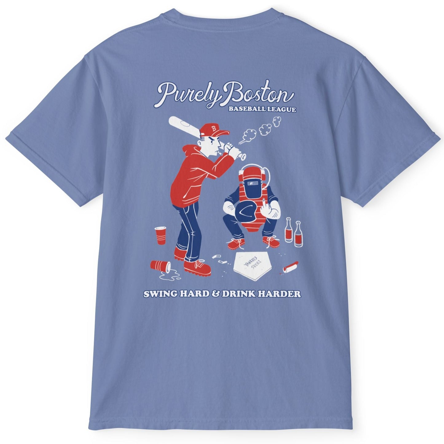 Purely Boston Baseball League Pocket T-Shirt