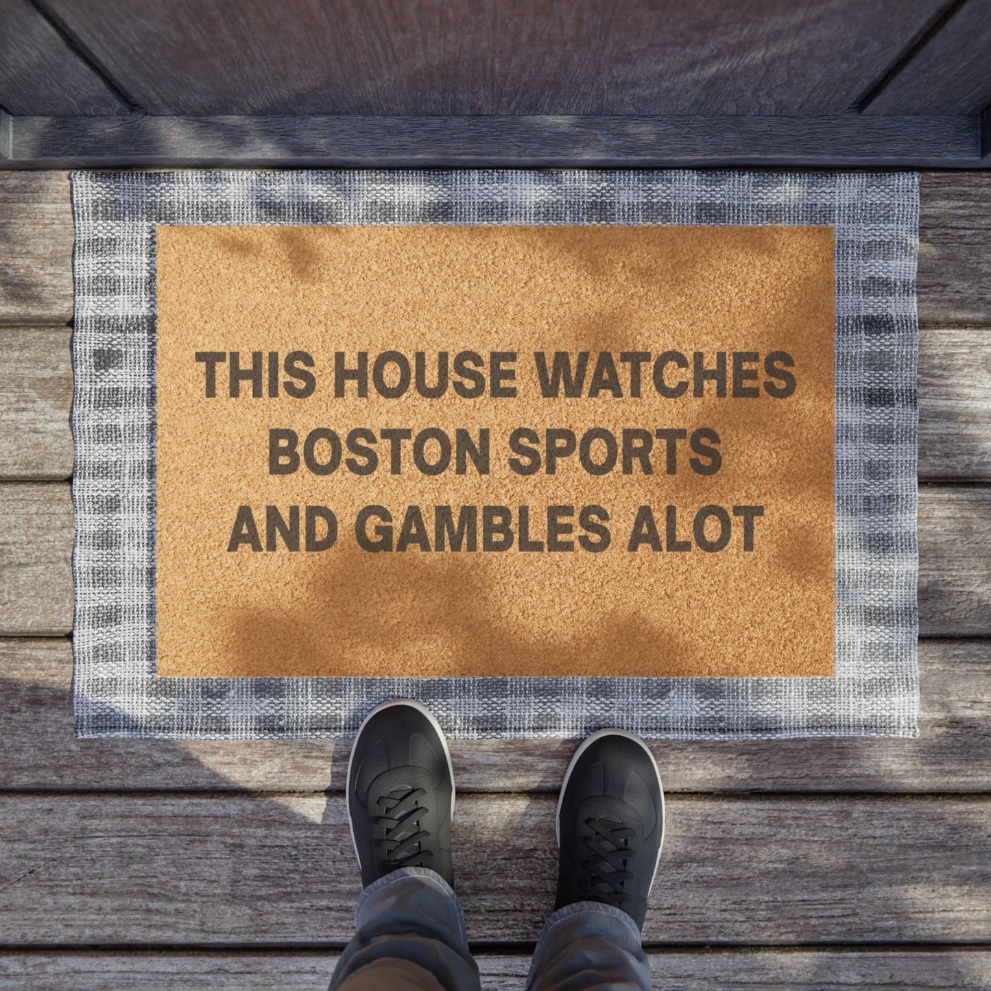 This House Watches Boston Sports And Gambles Alot Doormat