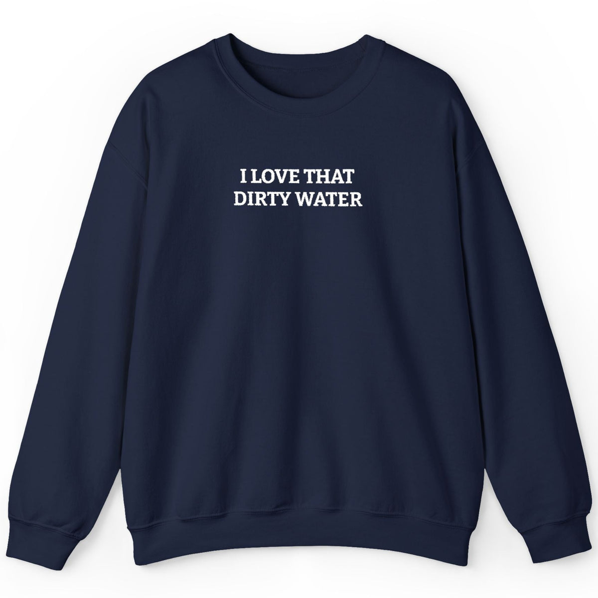 I Love That Dirty Water Embroidered Crewneck Sweatshirt