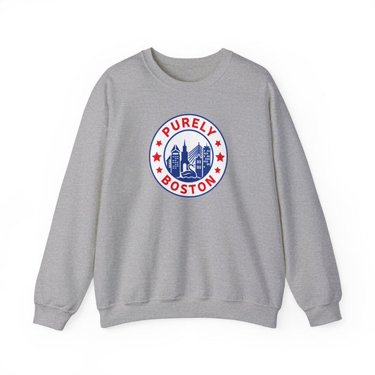 Purely Boston Logo Grey Crewneck