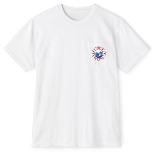 Purely Boston Logo White Pocket T-Shirt