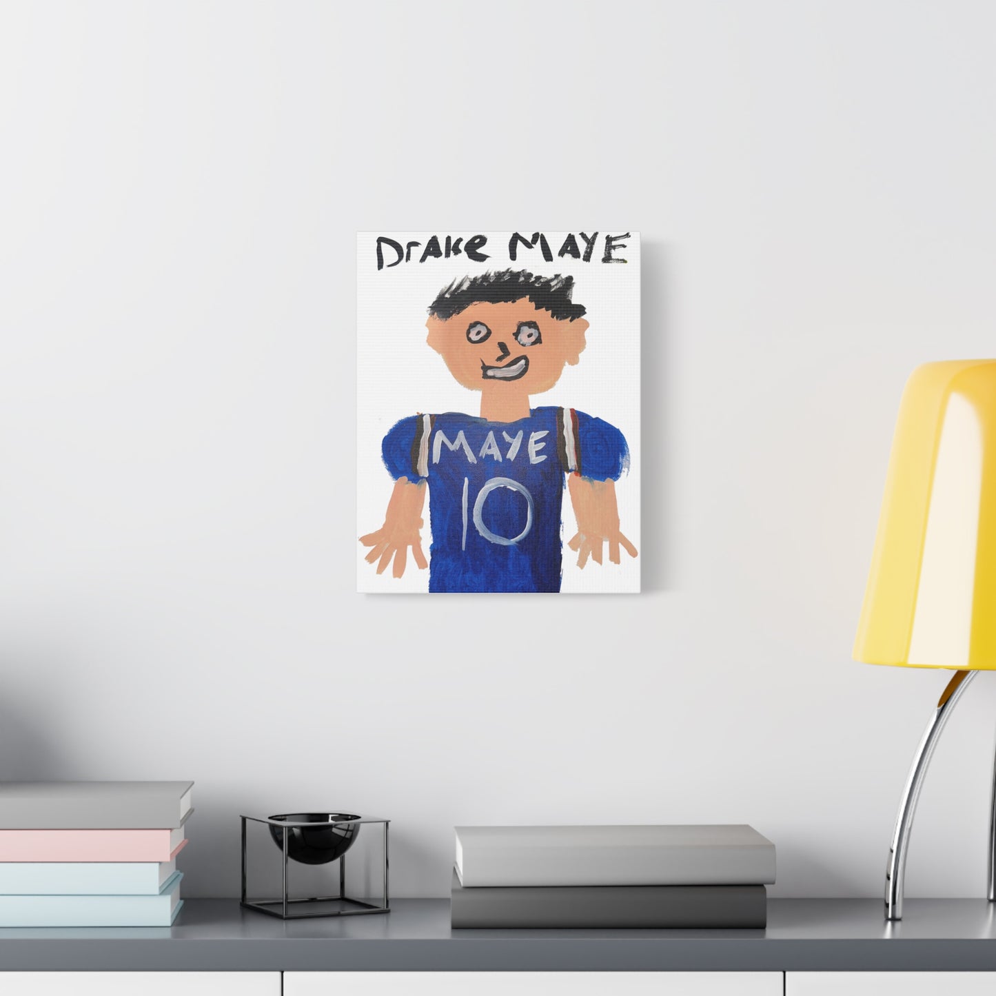 Drake Maye Painting Canvas Print