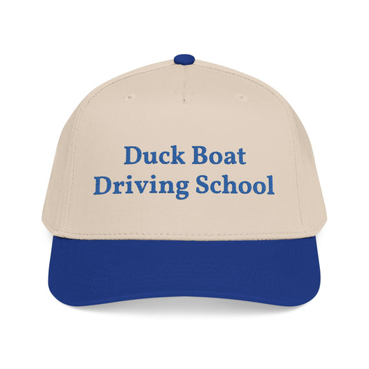 Duck Boat Driving School Natural/Royal Snapback Hat