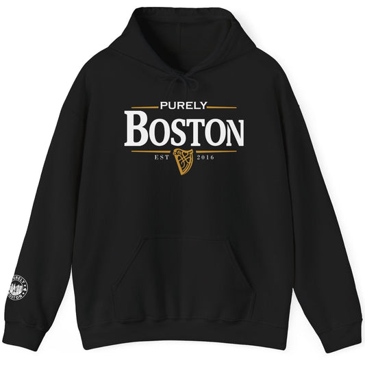 Purely Boston Irish Beer Black Hoodie