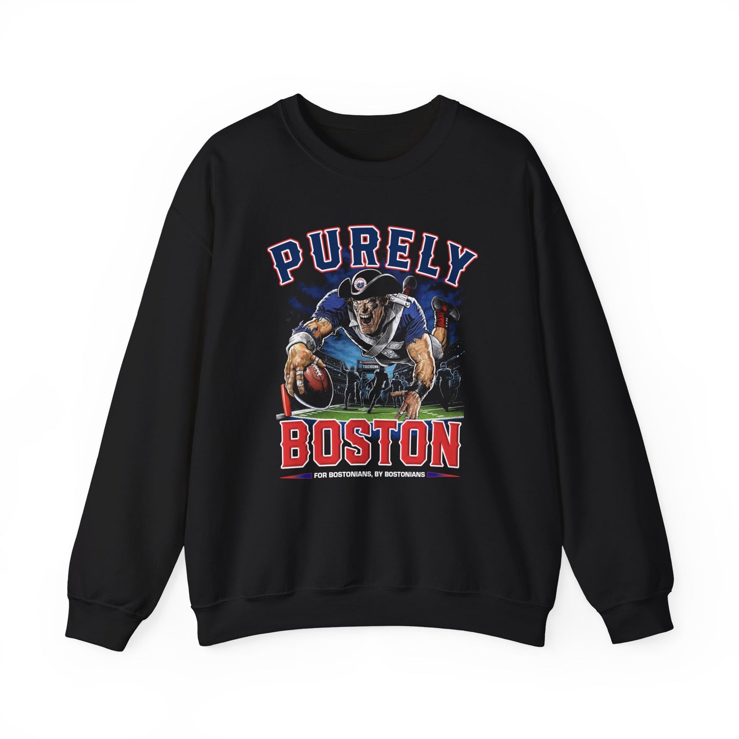 Purely Boston Retro Touchdown Football Crewneck