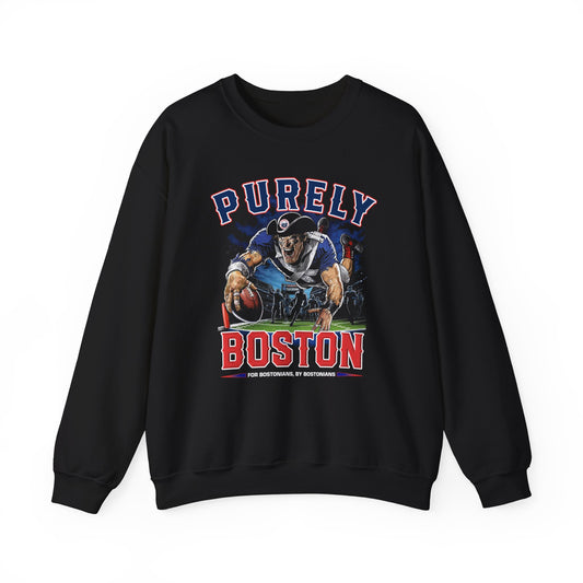 Purely Boston Retro Touchdown Football Crewneck