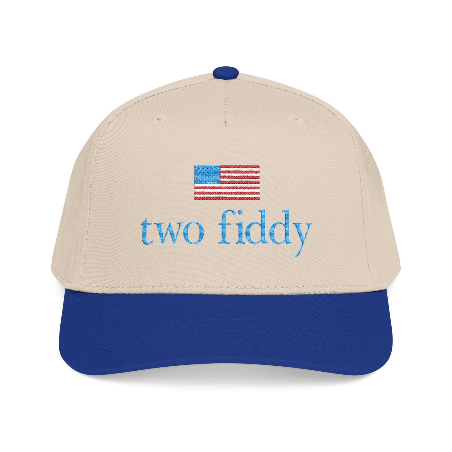 Two Fiddy Natural/Royal Snapback Hat
