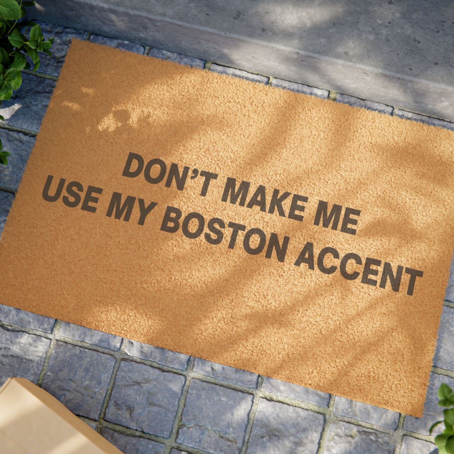 Don't Make Me Use My Boston Accent Doormat