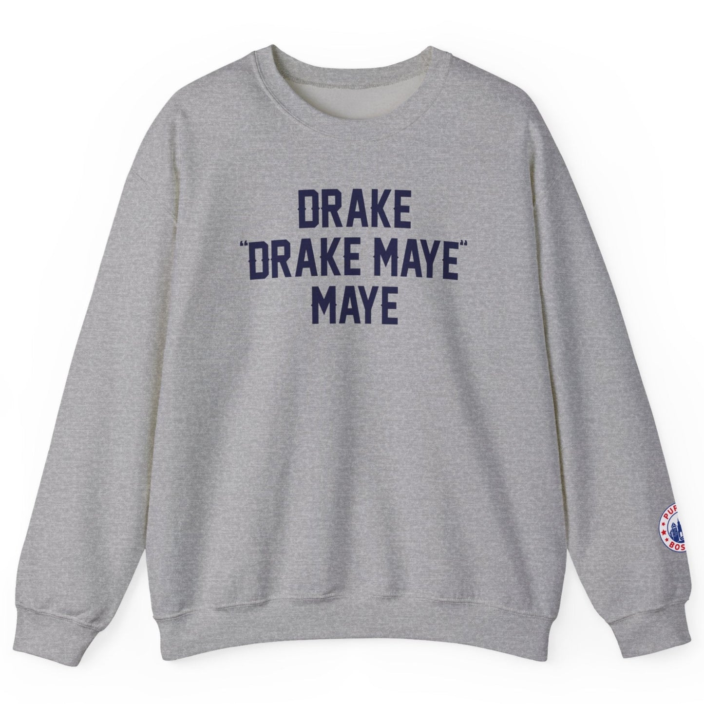 Drake "Drake Maye" Maye Grey Crewneck