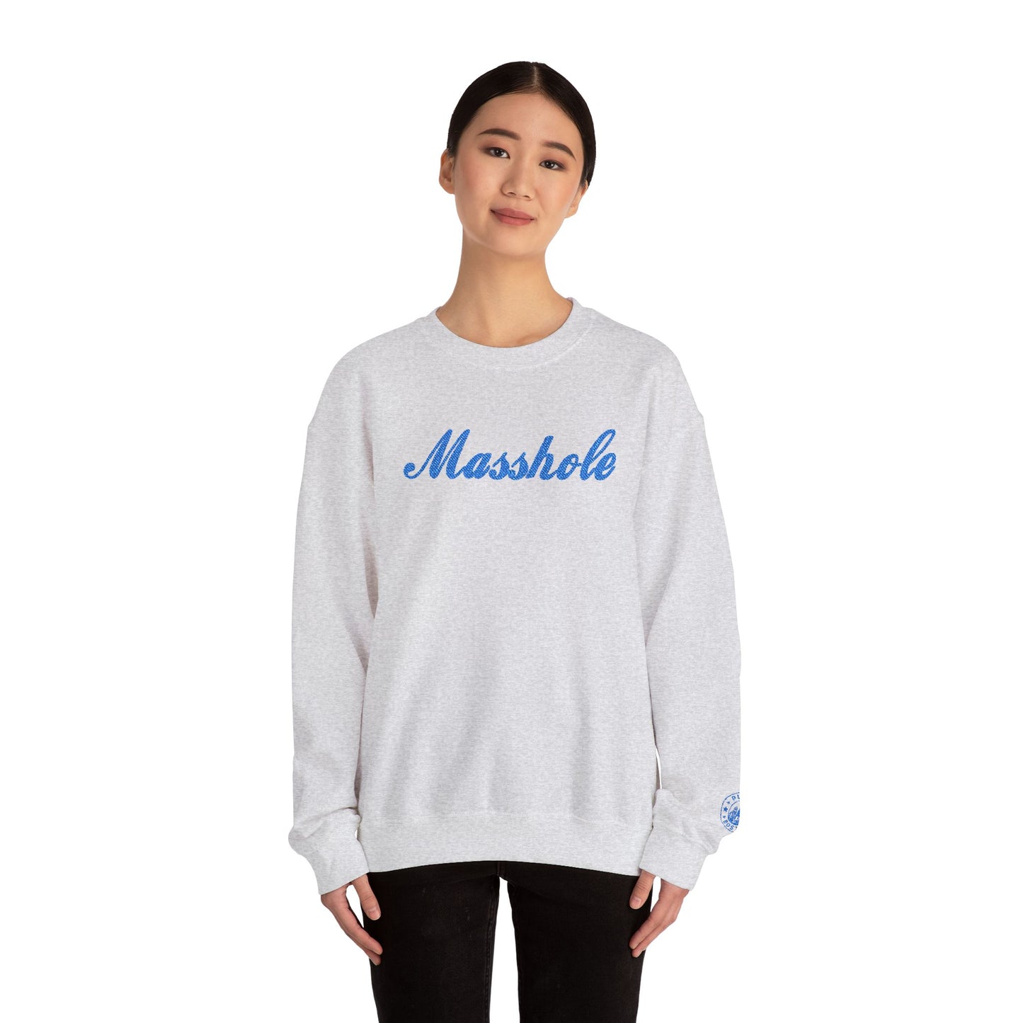 Masshole Embroidered Grey Crewneck