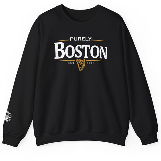 Purely Boston Irish Beer Black Crewneck