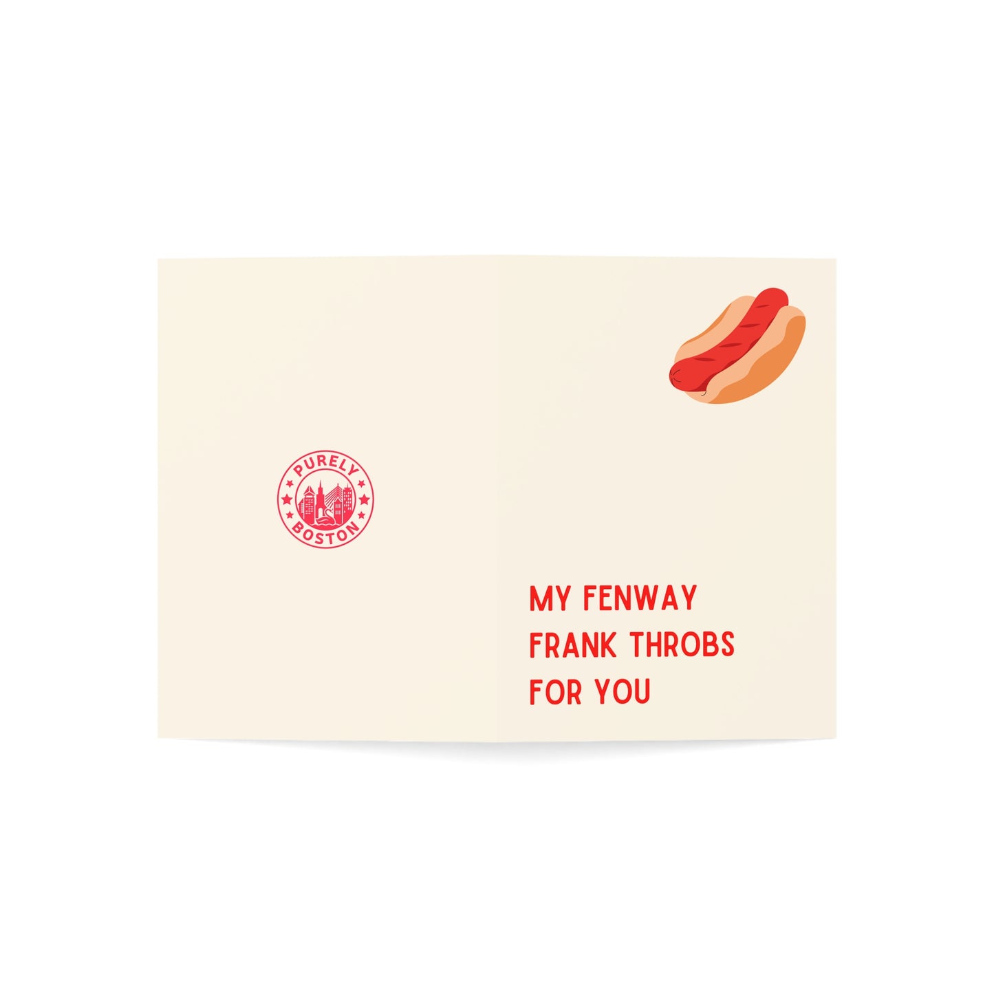 My Fenway Frank Throbs For You Valentine's Day Card