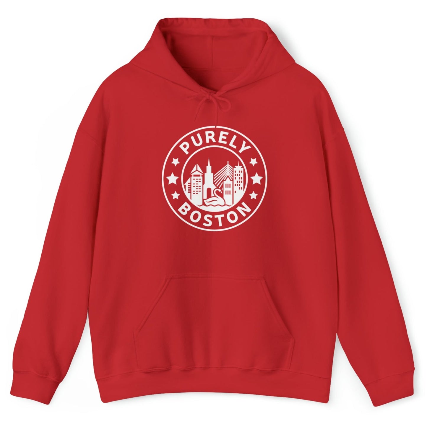 Purely Boston White Logo Hoodie