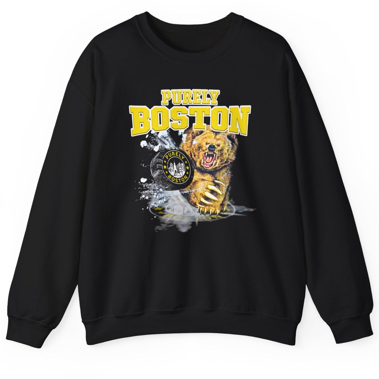 Purely Boston Hockey Bear Claw Crewneck