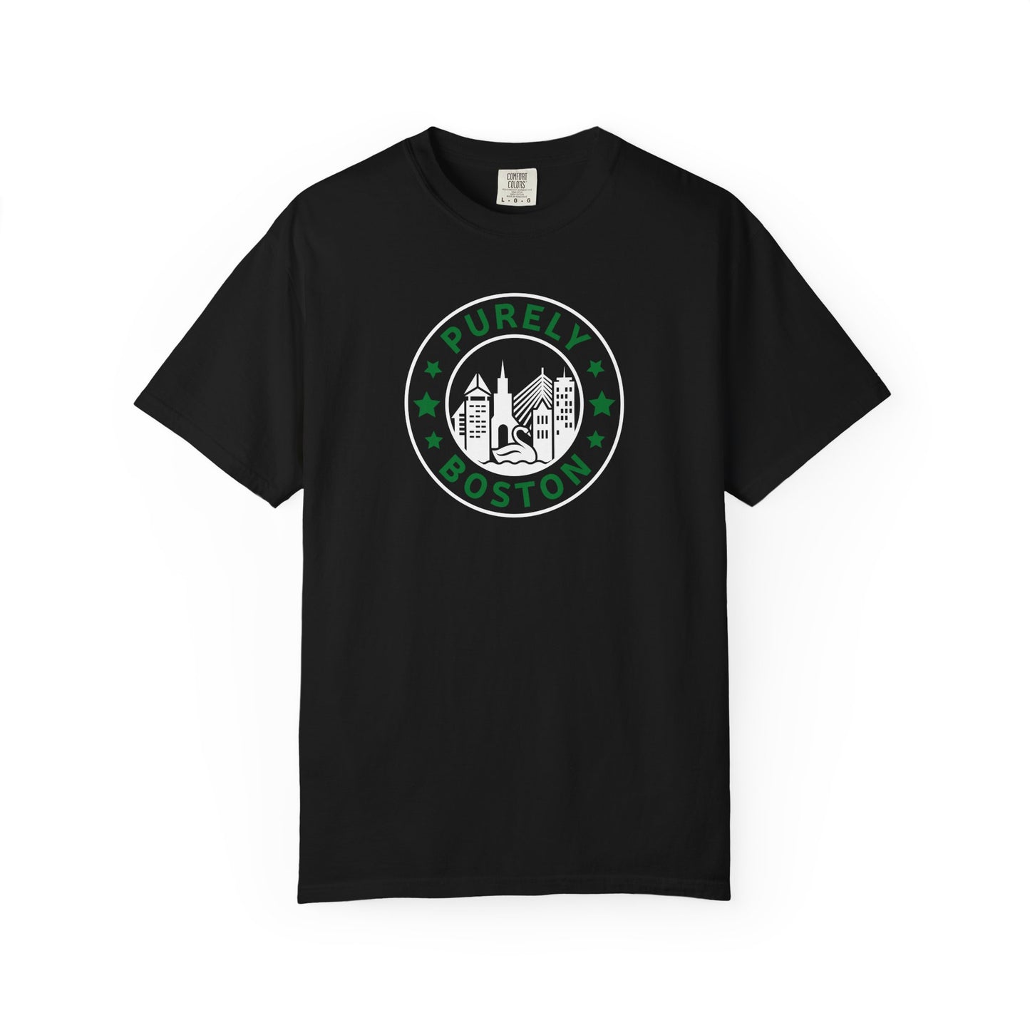 Purely Boston Black & Green Logo T-Shirt