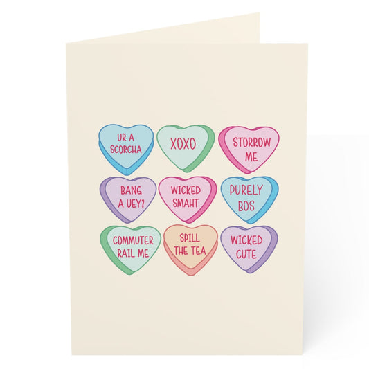 Boston Candy Hearts Valentine's Day Card