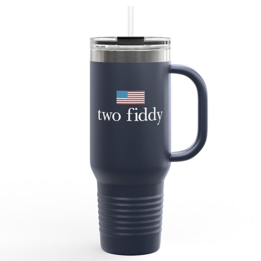 Two Fiddy 40oz Navy Tumbler