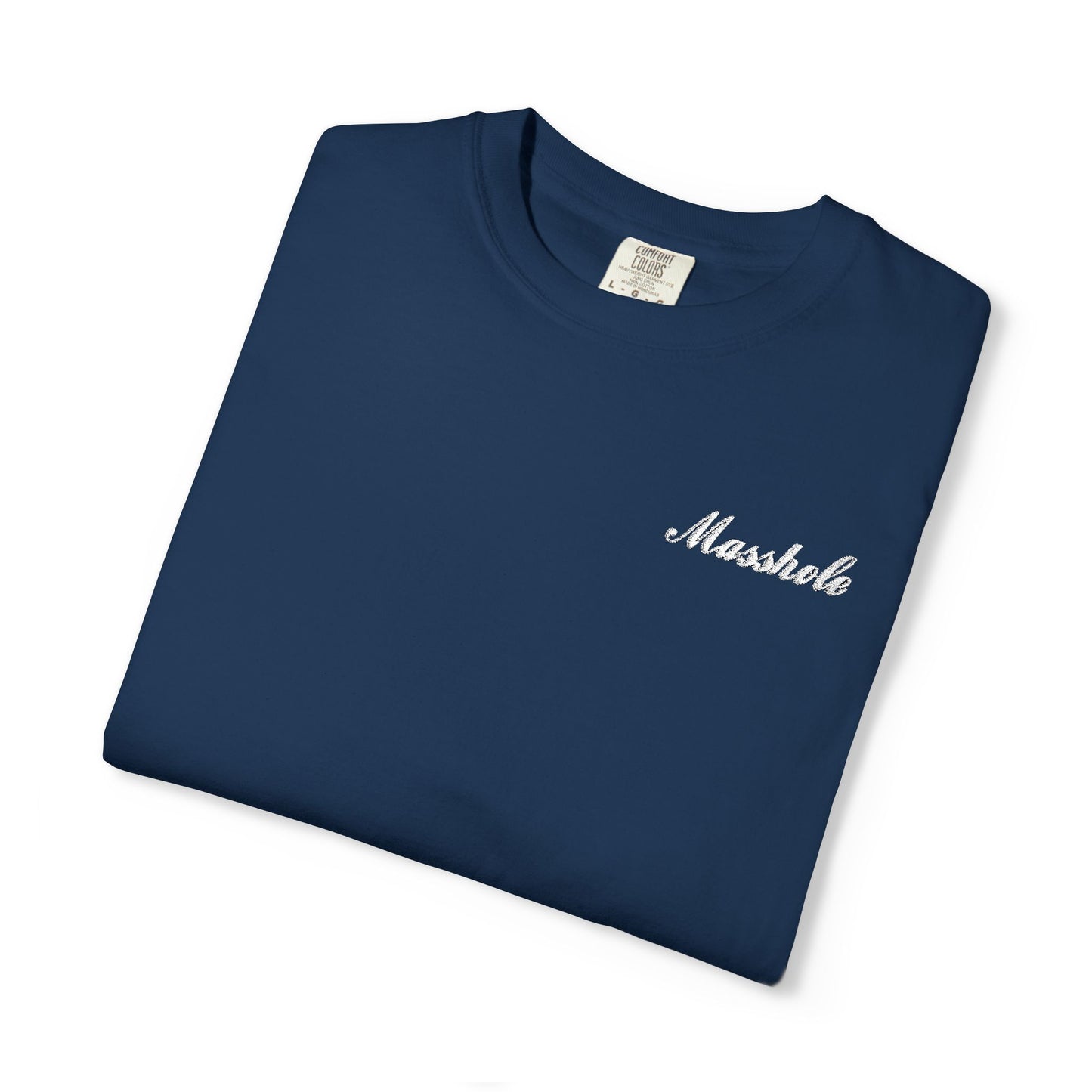 Masshole Embroidered Navy T-Shirt