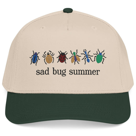 Sad Bug Summer Natural/Green Snapback Hat