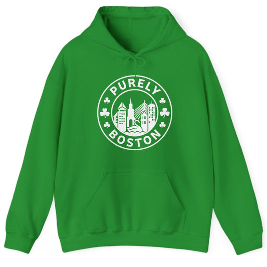 Purely Boston Shamrock Logo Hoodie