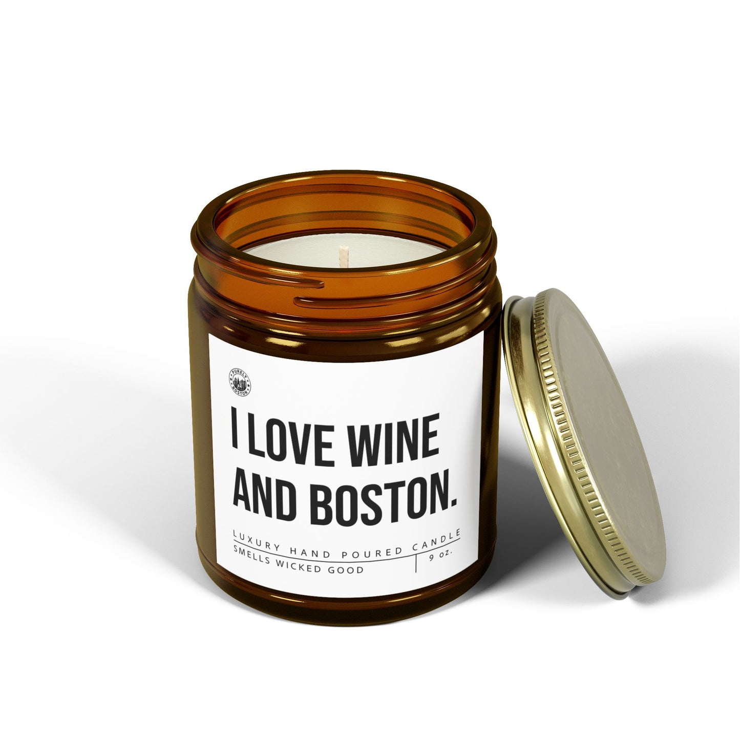 I Love Wine And Boston Candle