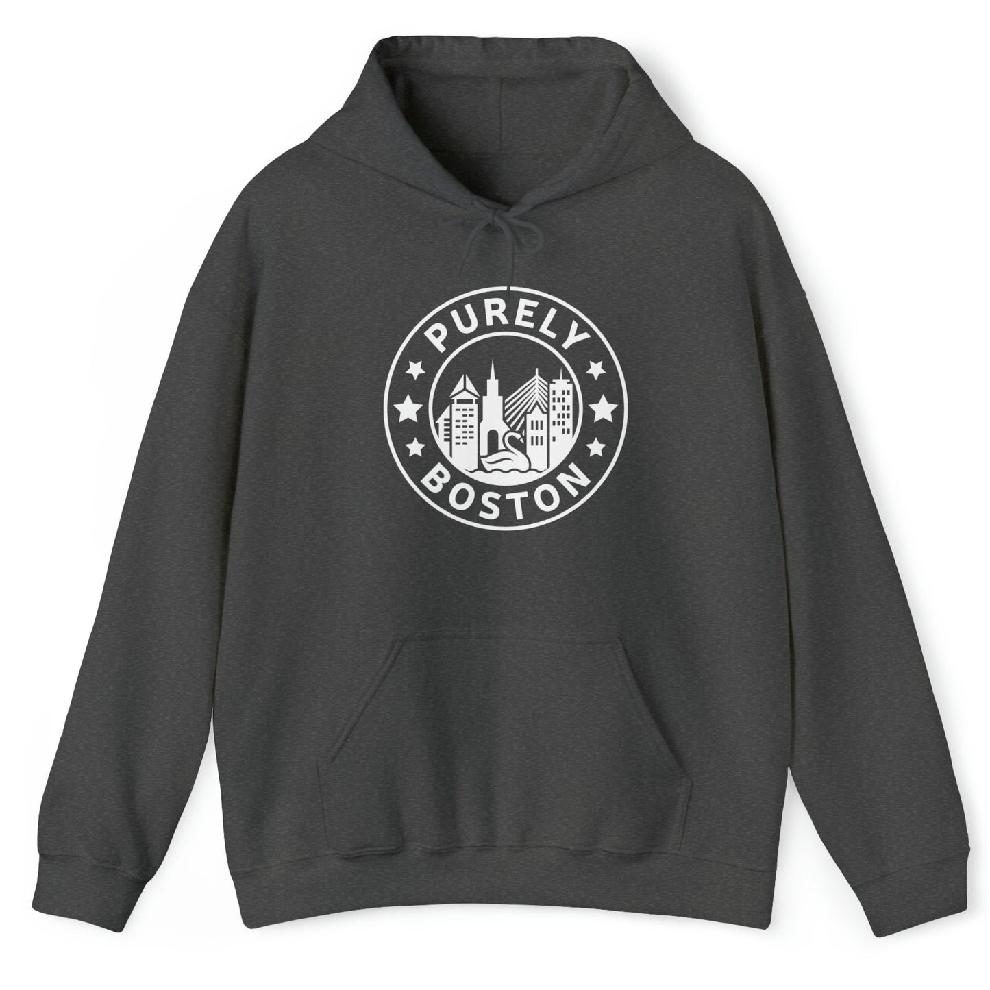 Purely Boston White Logo Hoodie