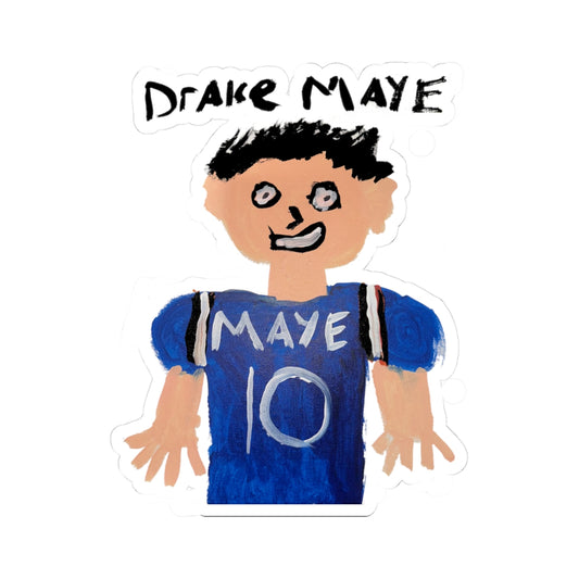 Drake Maye Painting Sticker