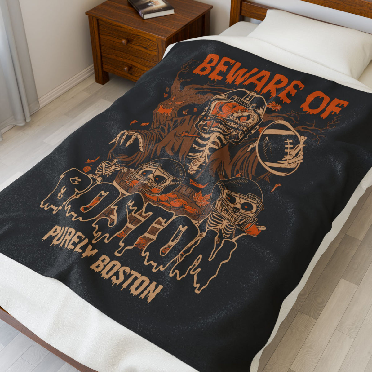 Beware of Boston Halloween Blanket