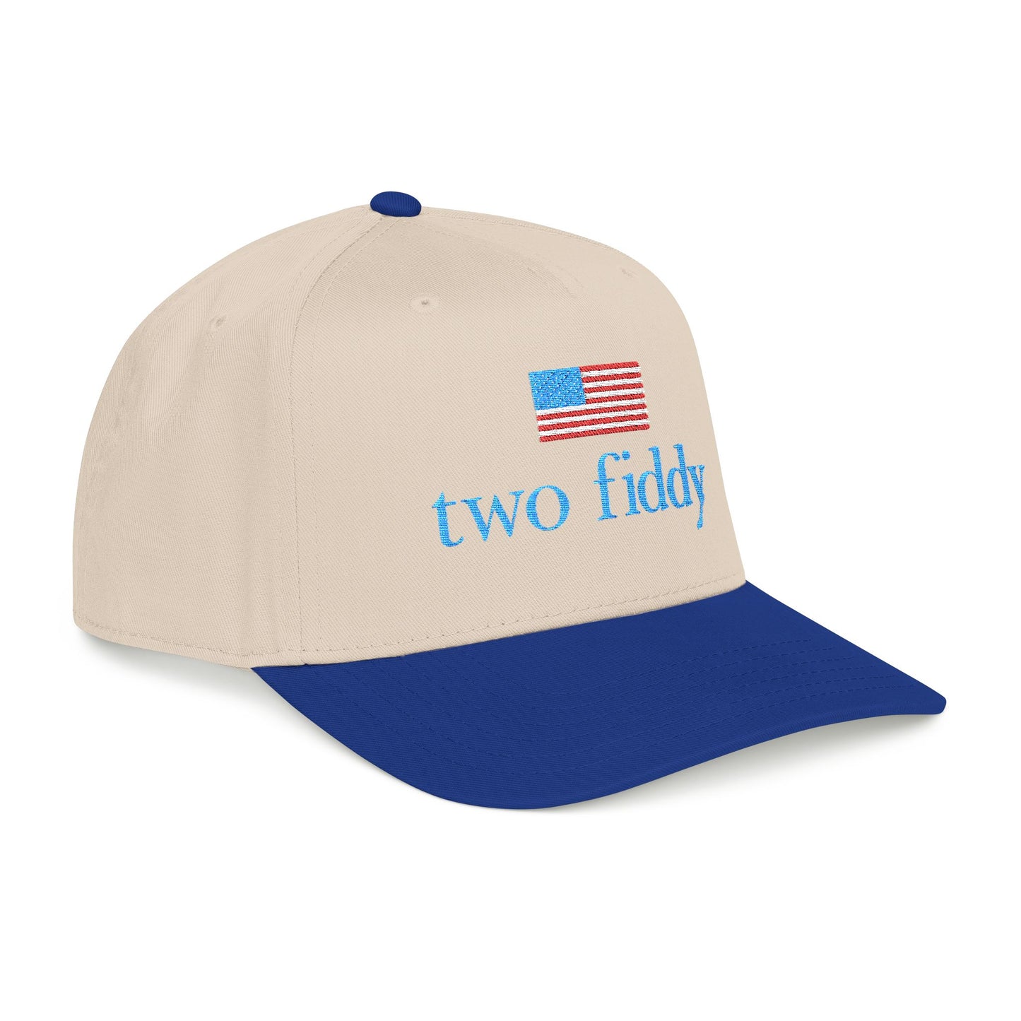 Two Fiddy Natural/Royal Snapback Hat