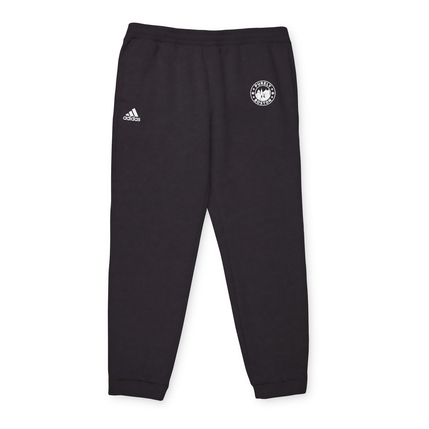 Purely Boston White Logo Adidas Joggers