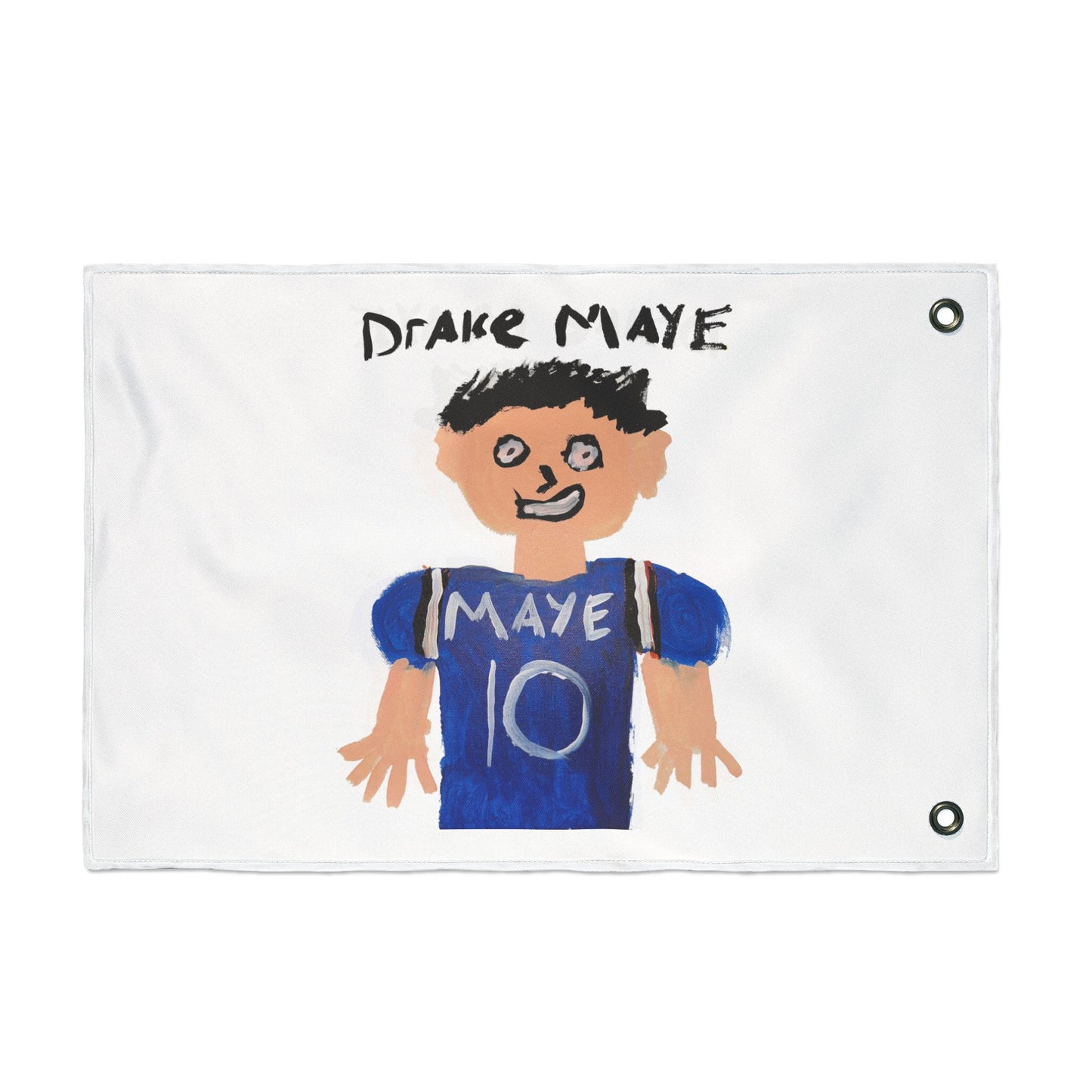 Drake Maye Painting Flag