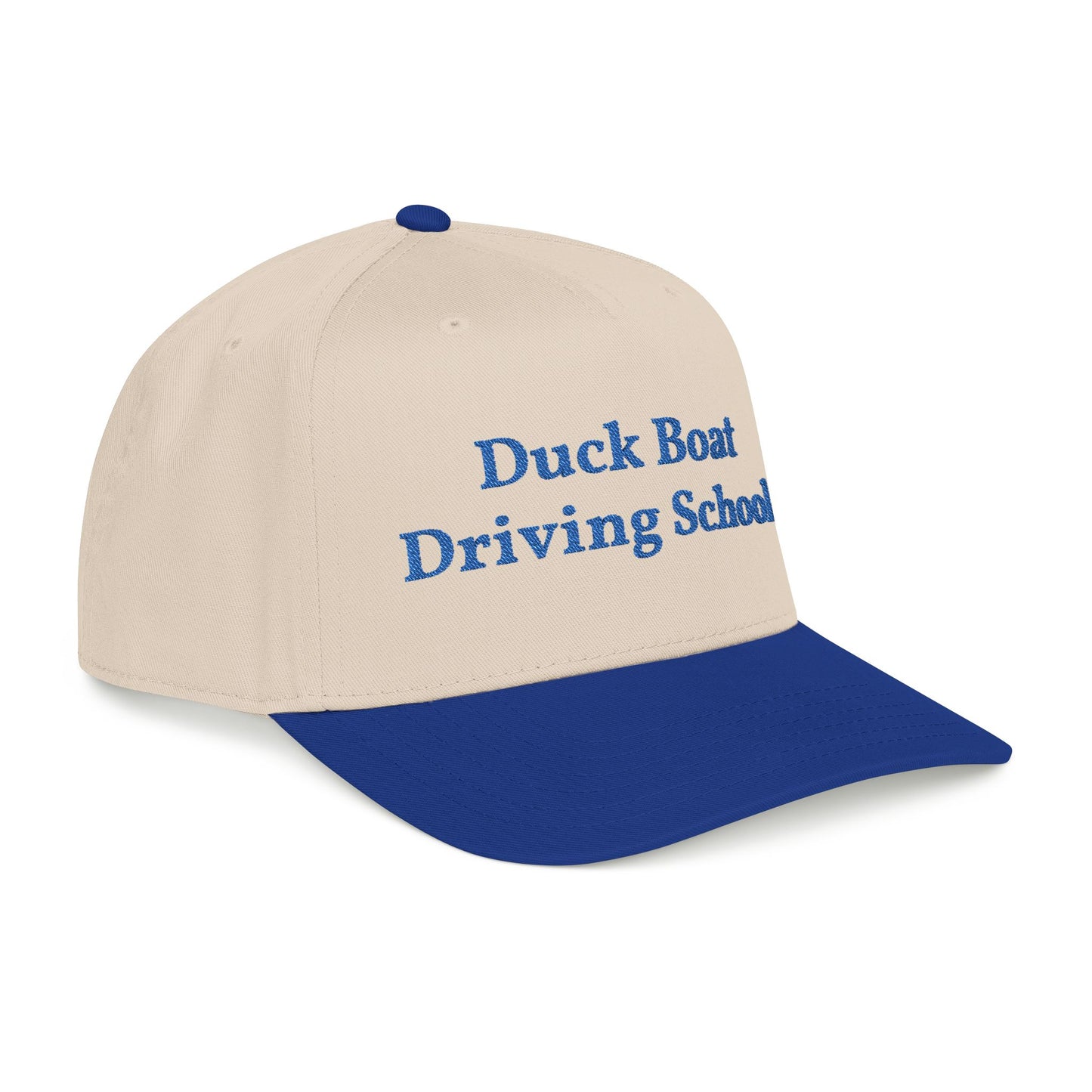 Duck Boat Driving School Natural/Royal Snapback Hat