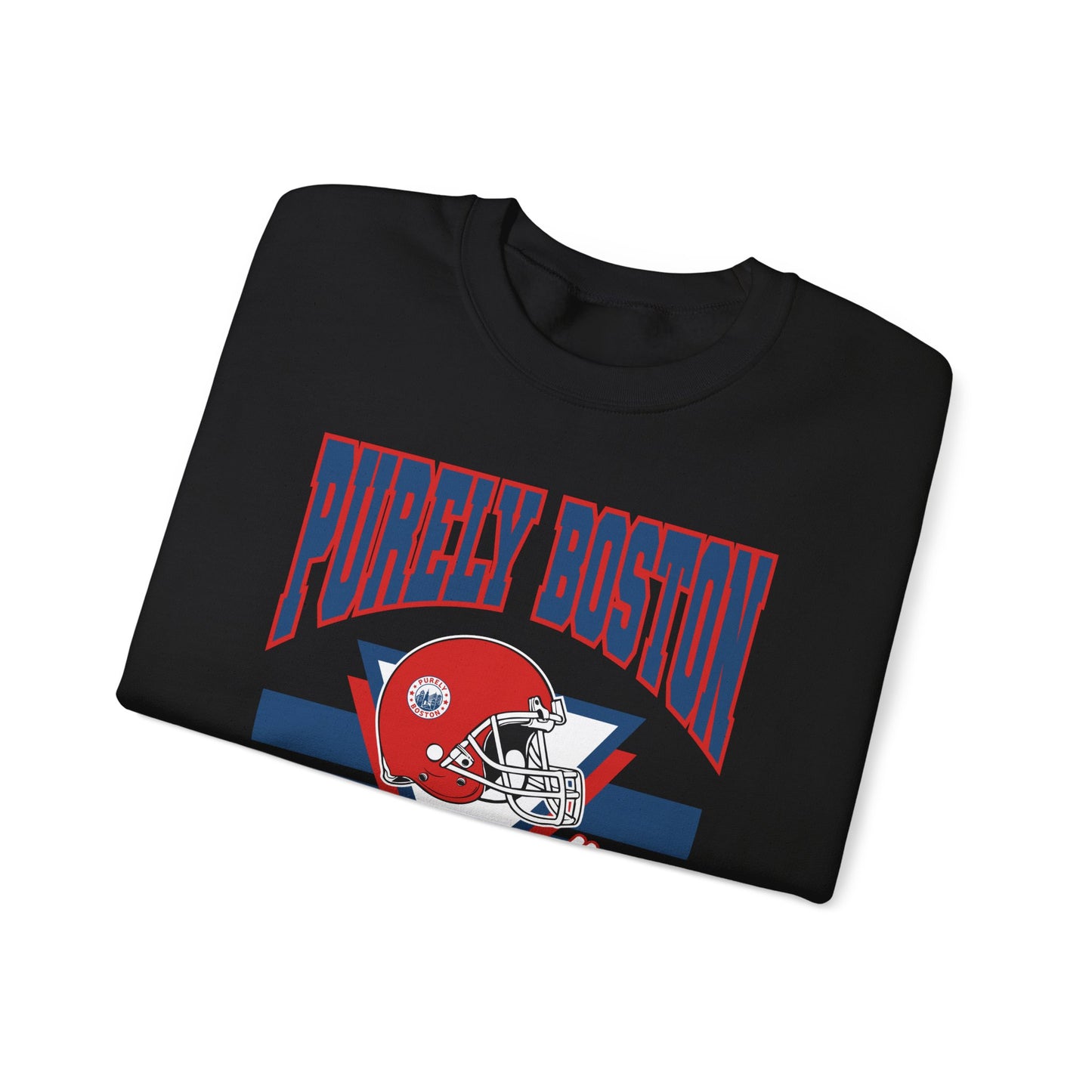 Purely Boston Football Black Crewneck