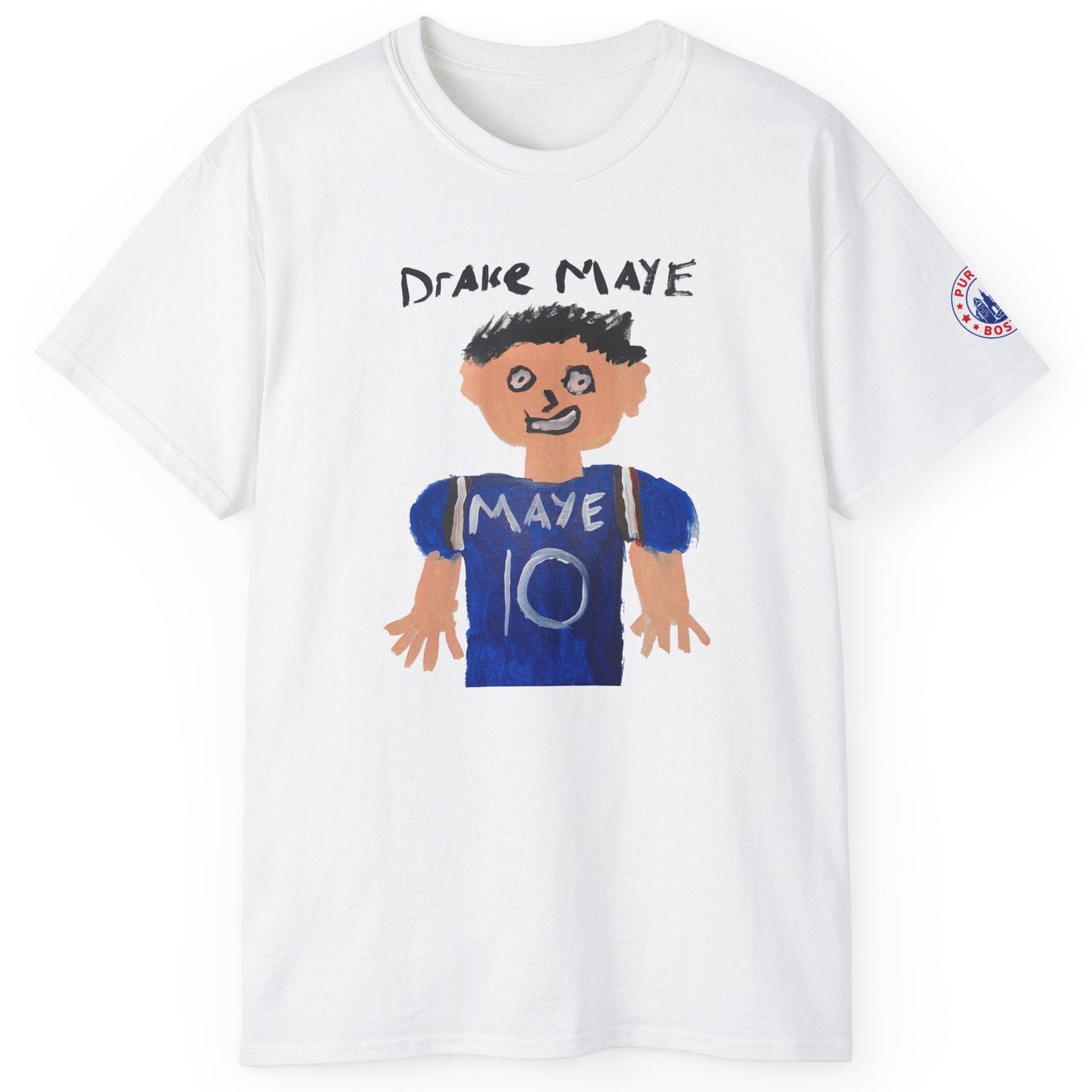 Drake Maye Painting White T-Shirt
