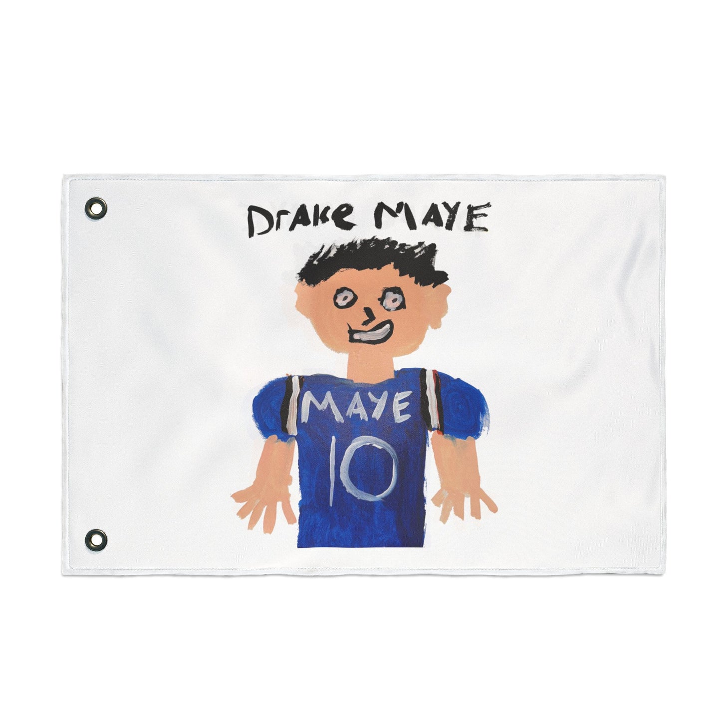 Drake Maye Painting Flag