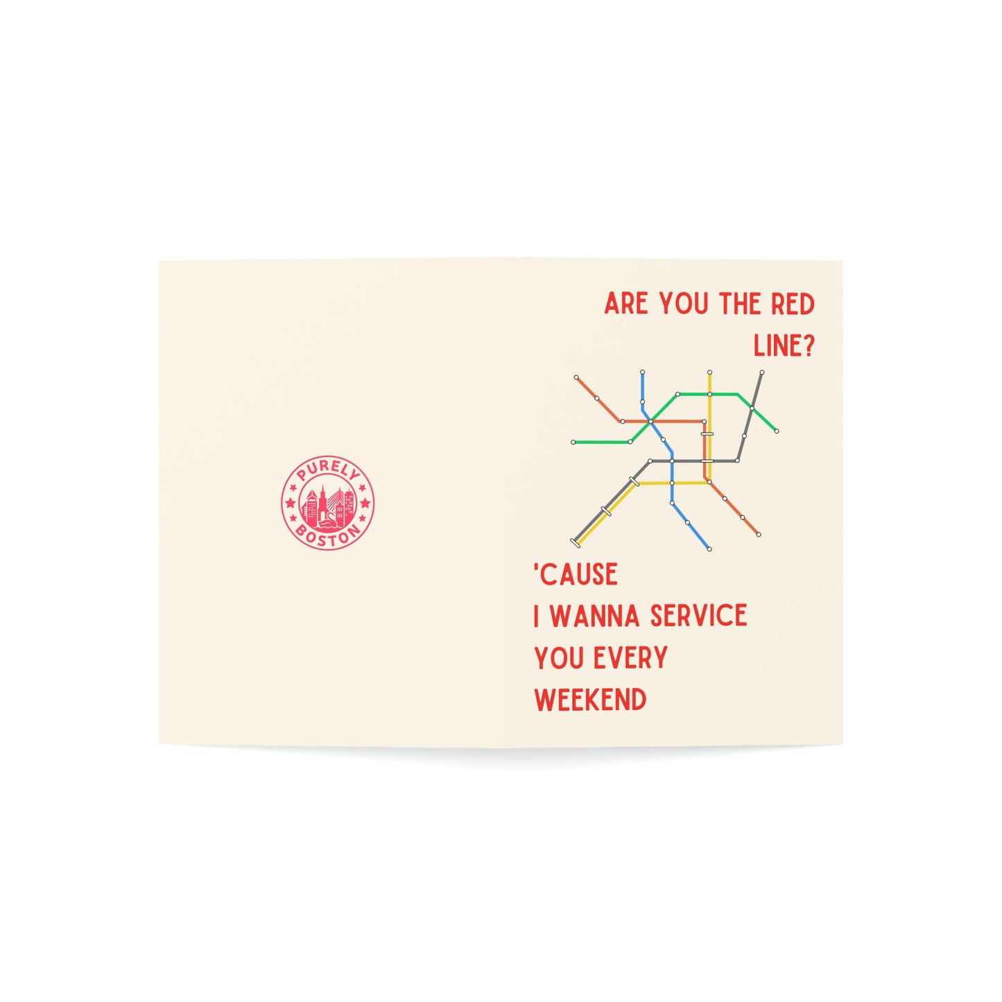 Are You The Red Line Valentine's Day Card