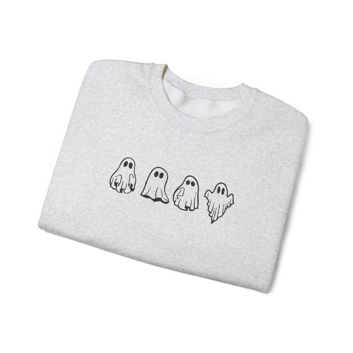 Ghost Embroidered Grey Crewneck Sweatshirt