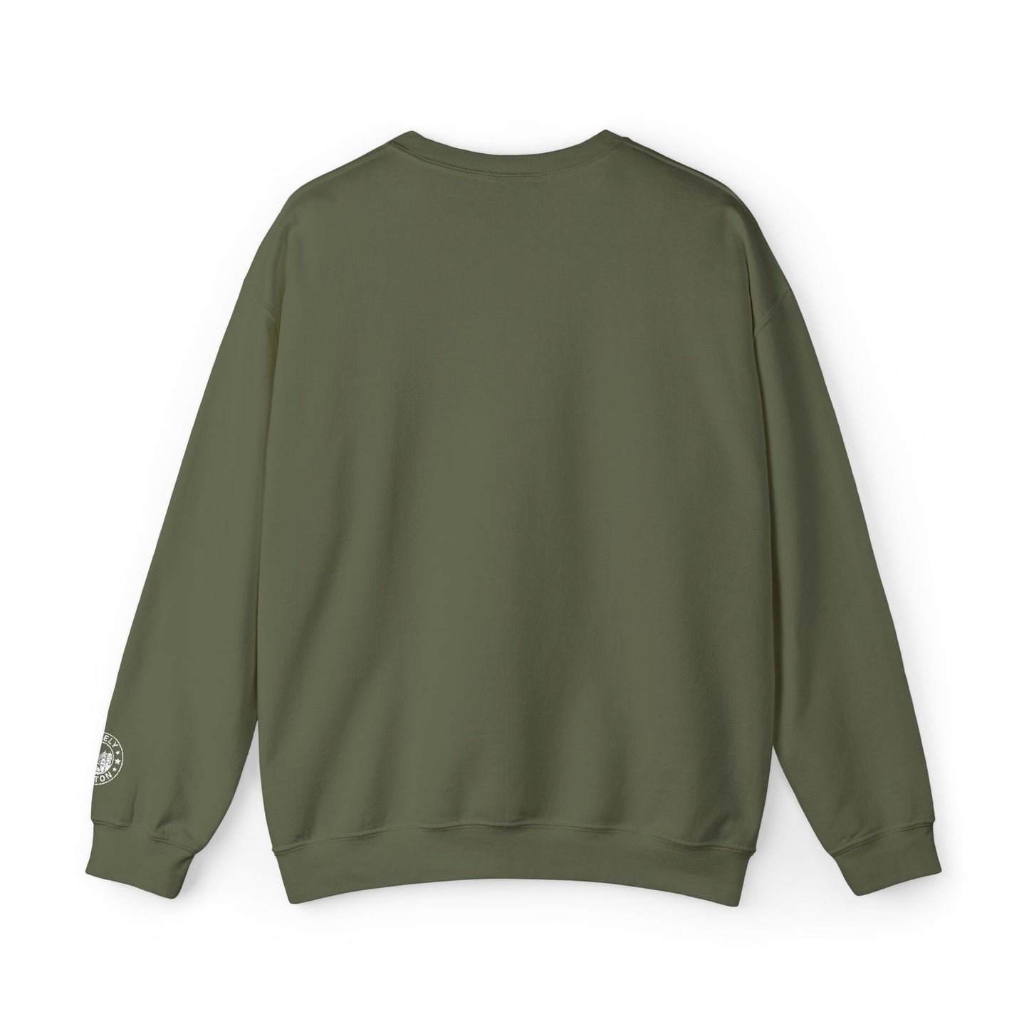Wicked Wasted Embroidered Military Green Crewneck