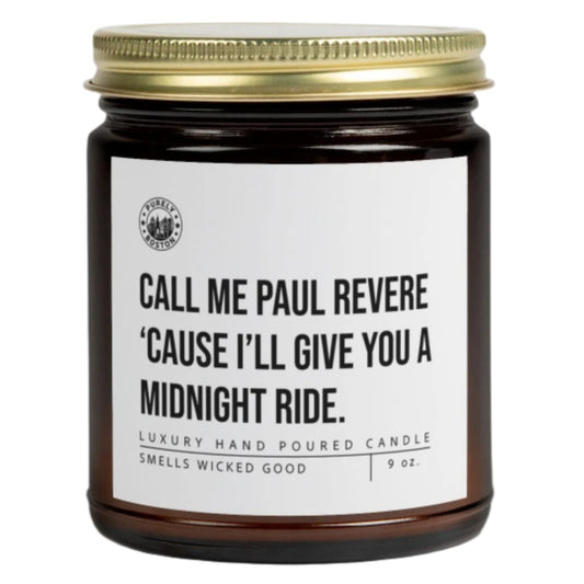 Call Me Paul Revere Midnight Ride Candle