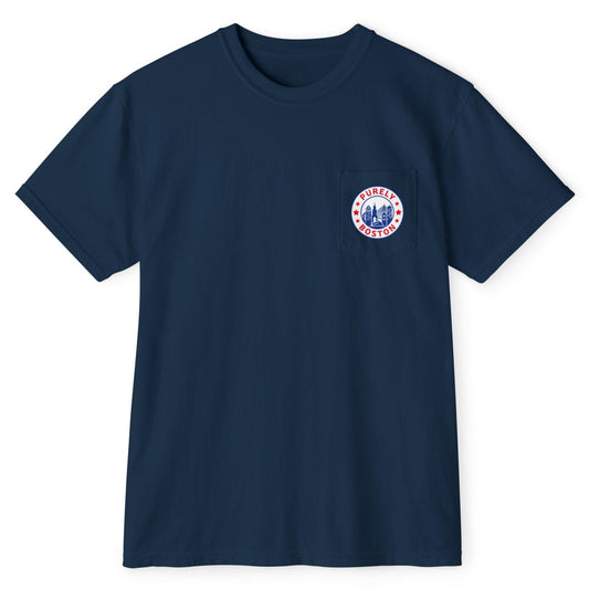 Purely Boston Logo Navy Pocket T-Shirt