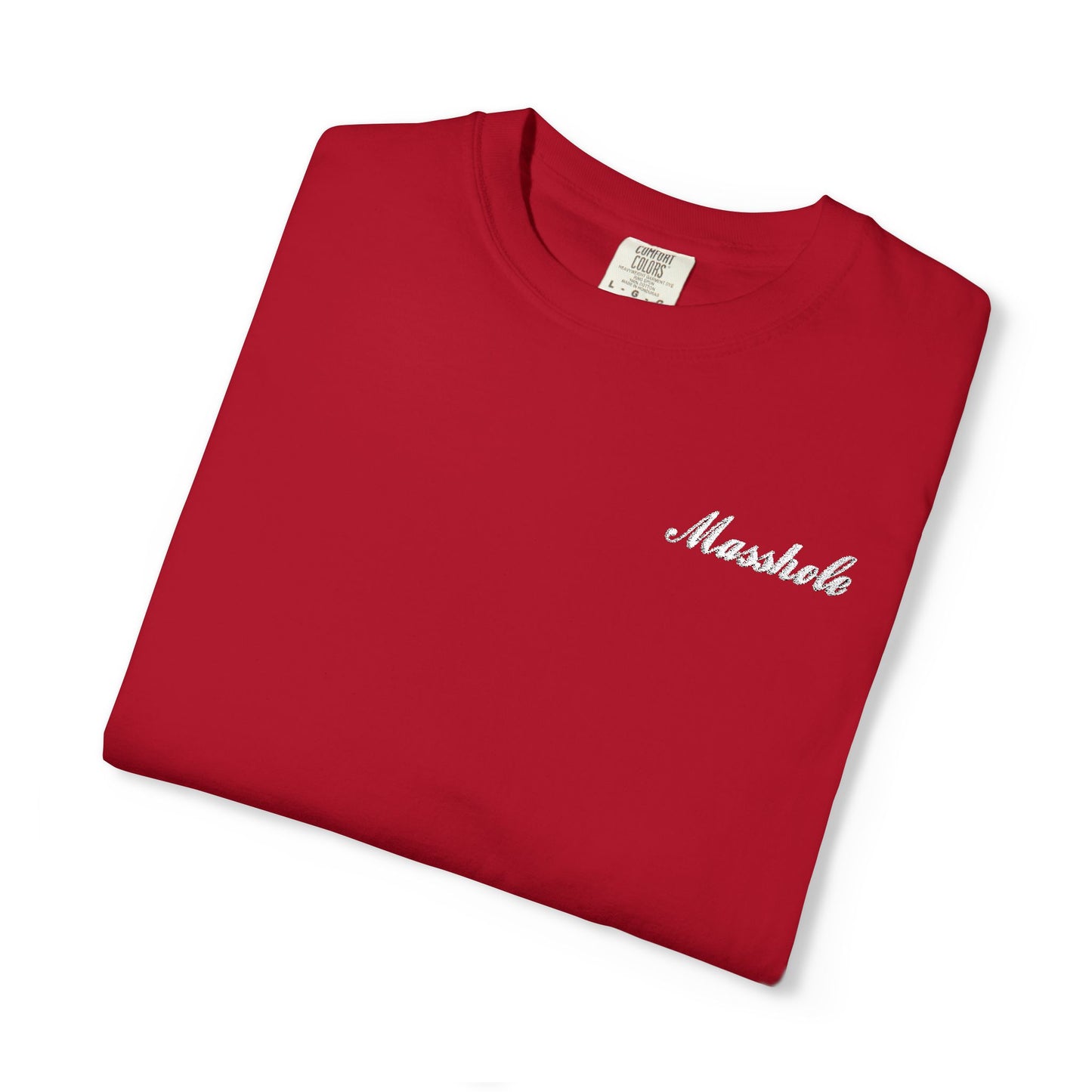 Masshole Embroidered Red T-Shirt