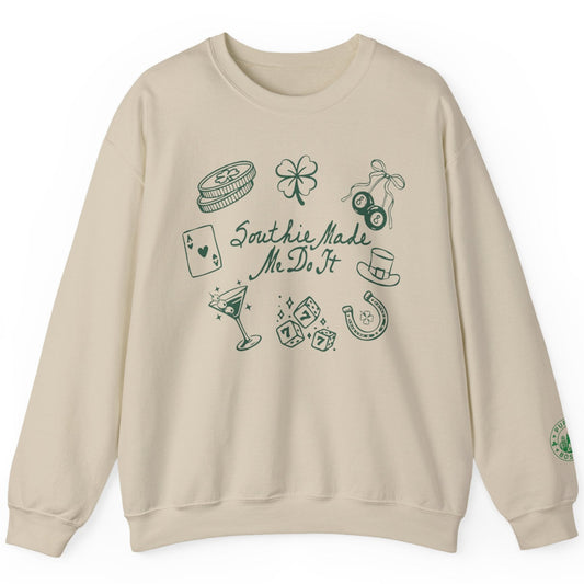 Southie Made Me Do It Doodle Sand Crewneck