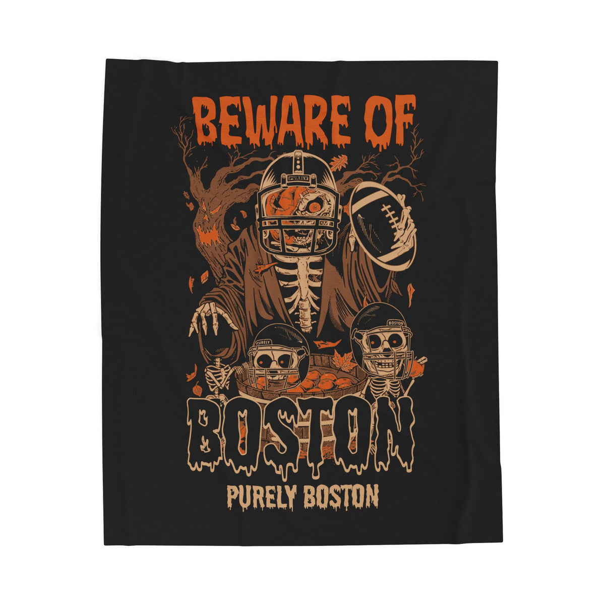 Beware of Boston Halloween Blanket