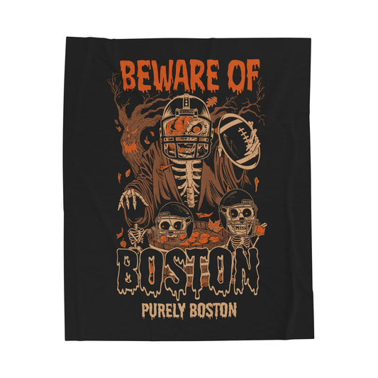 Beware of Boston Halloween Blanket
