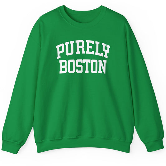 Purely Boston Classic Logo Irish Green Crewneck