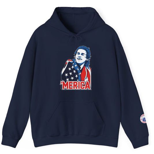 'Merica Hockey Champions Navy Hoodie