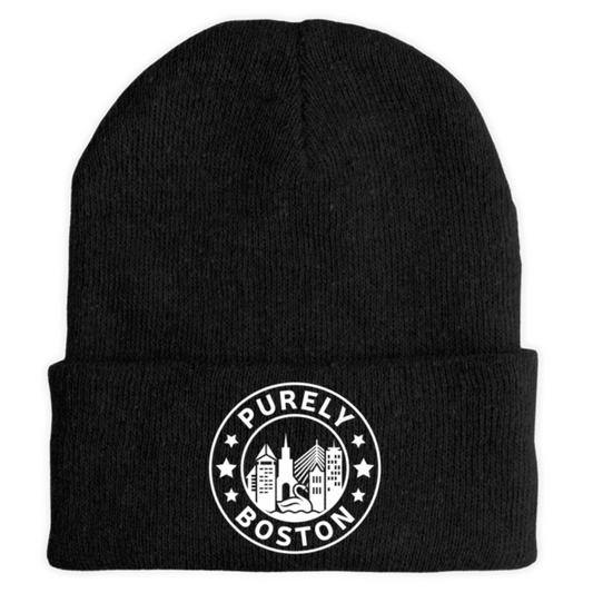 Purely Boston Logo Black Beanie